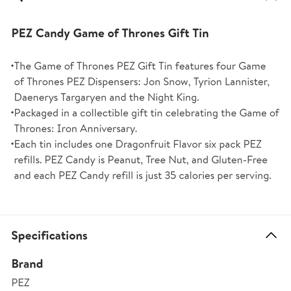 PEZ Candy - Game of Thrones Tin - The Iron Anniversary - Picture 3 of 6